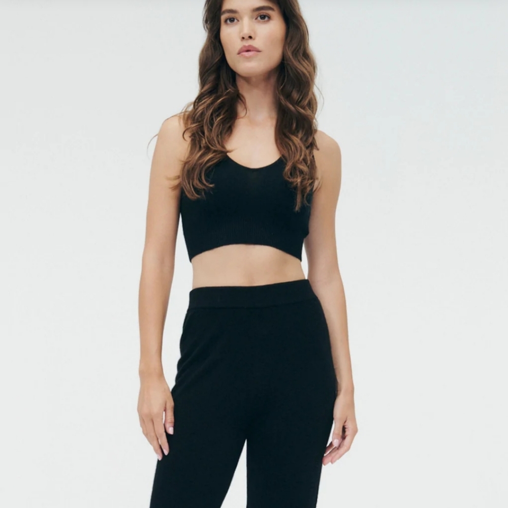 NAADAM Black Crop Top